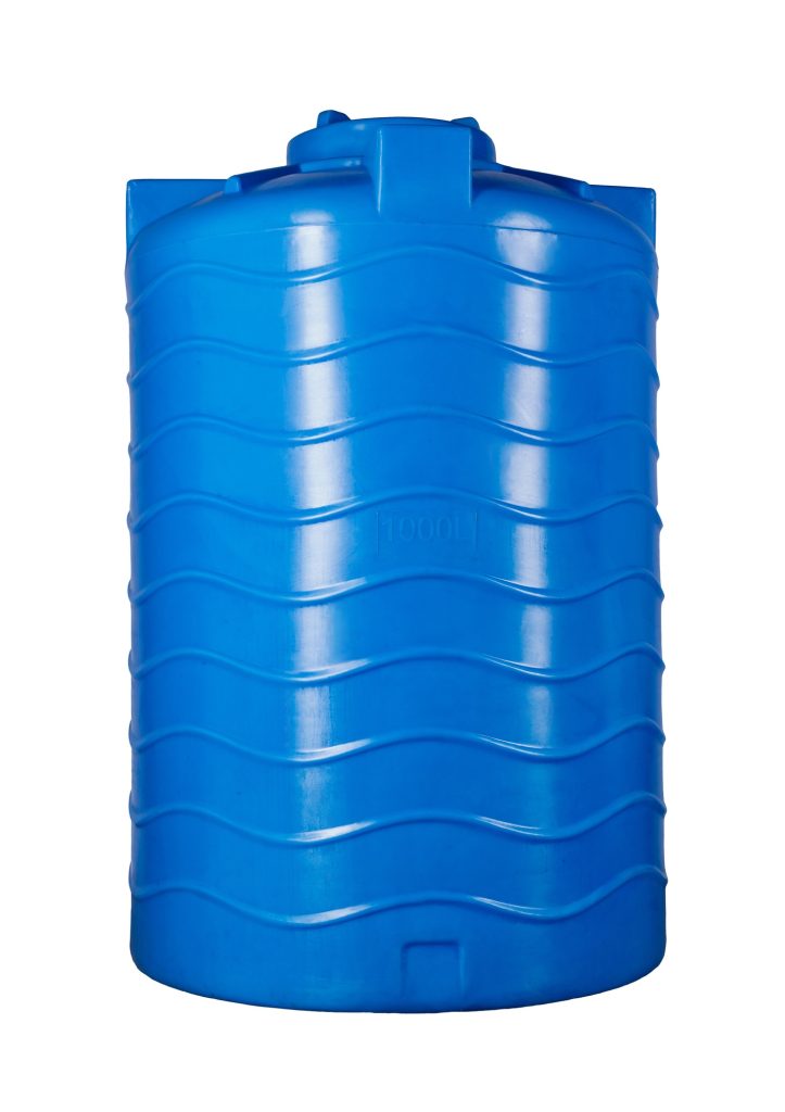 Huge plastic tank for water isolated on white